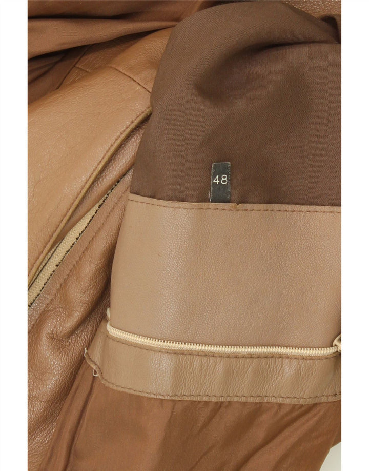VINTAGE Mens Bomber Jacket IT 48 Medium Brown Vintage Vintage and Second-Hand Vintage from Messina Hembry 