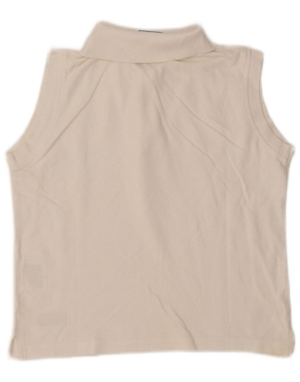 Женская укороченная рубашка поло без рукавов CHAMPION UK 16, большой размер, белый хлопок