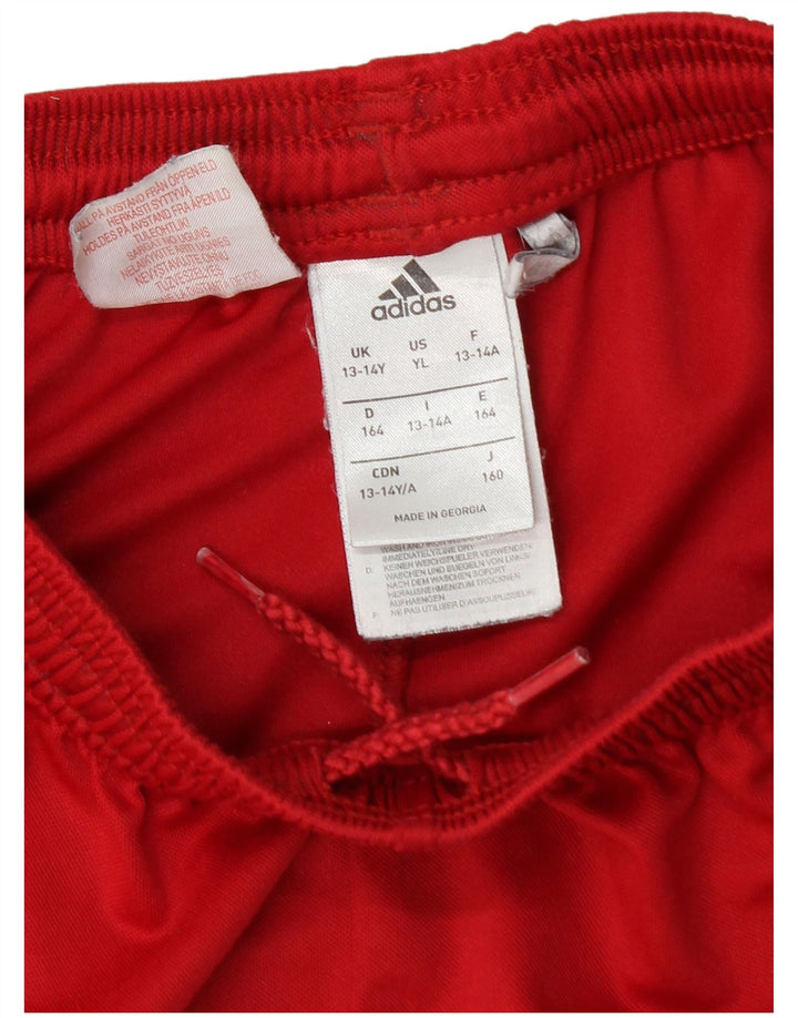 Спортивные шорты Adidas Climalite для мальчиков 13-14 лет, красный полиэстер