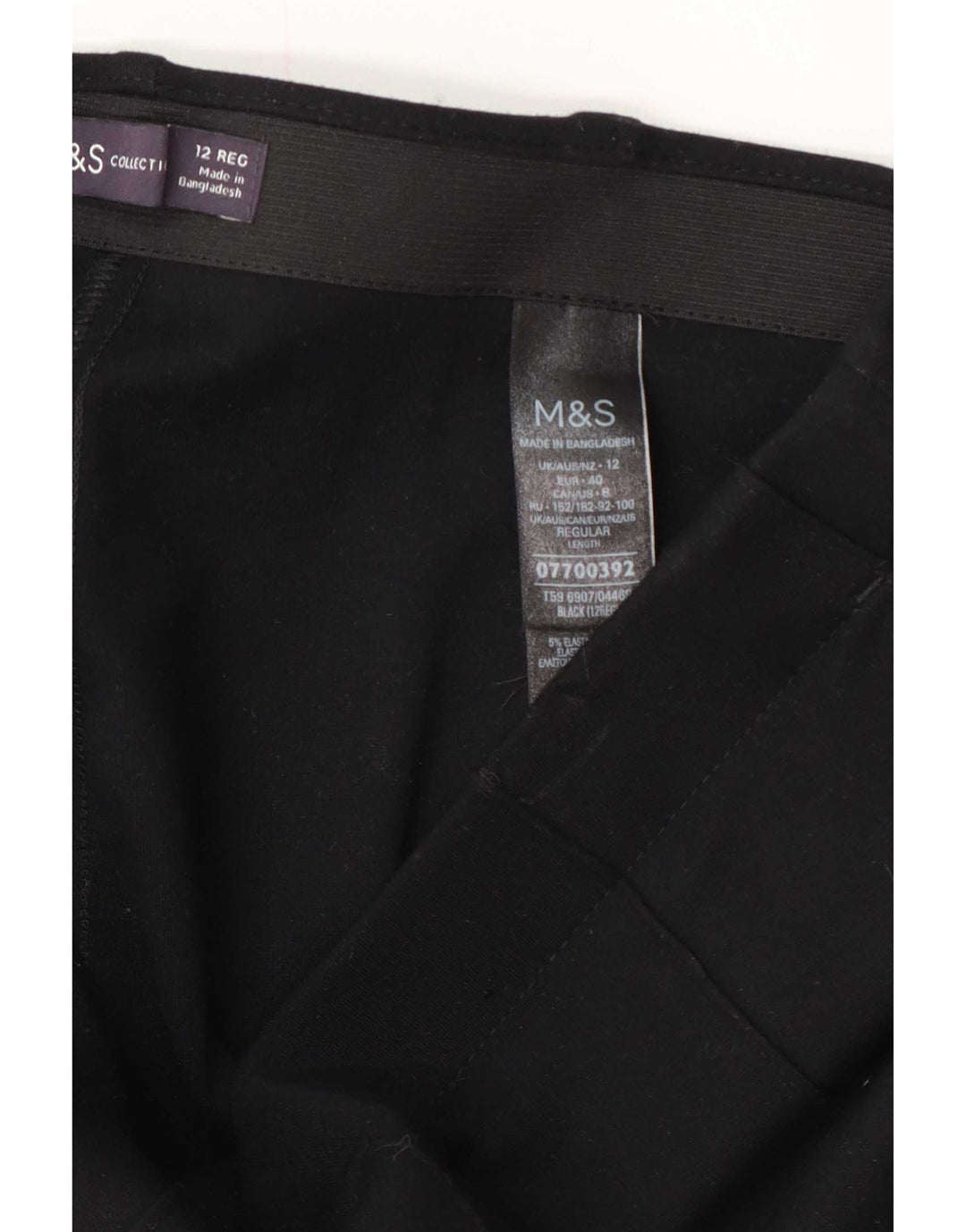 Женские прямые брюки Marks & Spencer, размер UK 12, средние W32 L30, черные