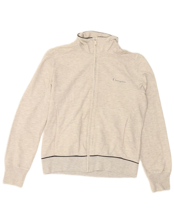 Женский укороченный спортивный костюм CHAMPION, верхняя куртка UK 14, большой серый хлопок с крапинками