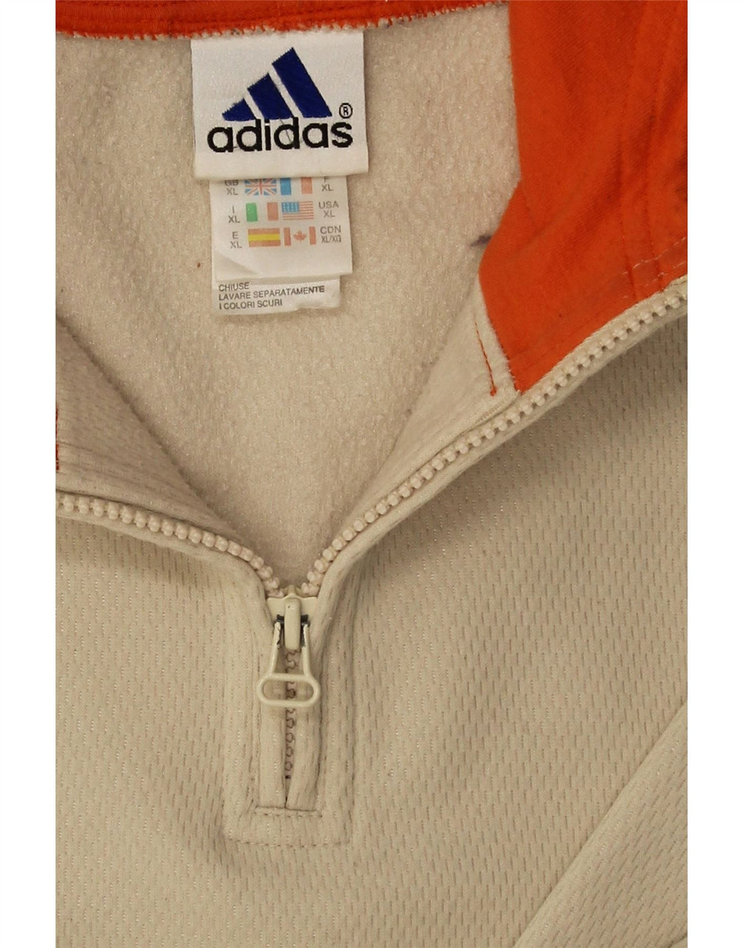Adidas Мужской джемпер с капюшоном на молнии XL Бежевый полиэстер