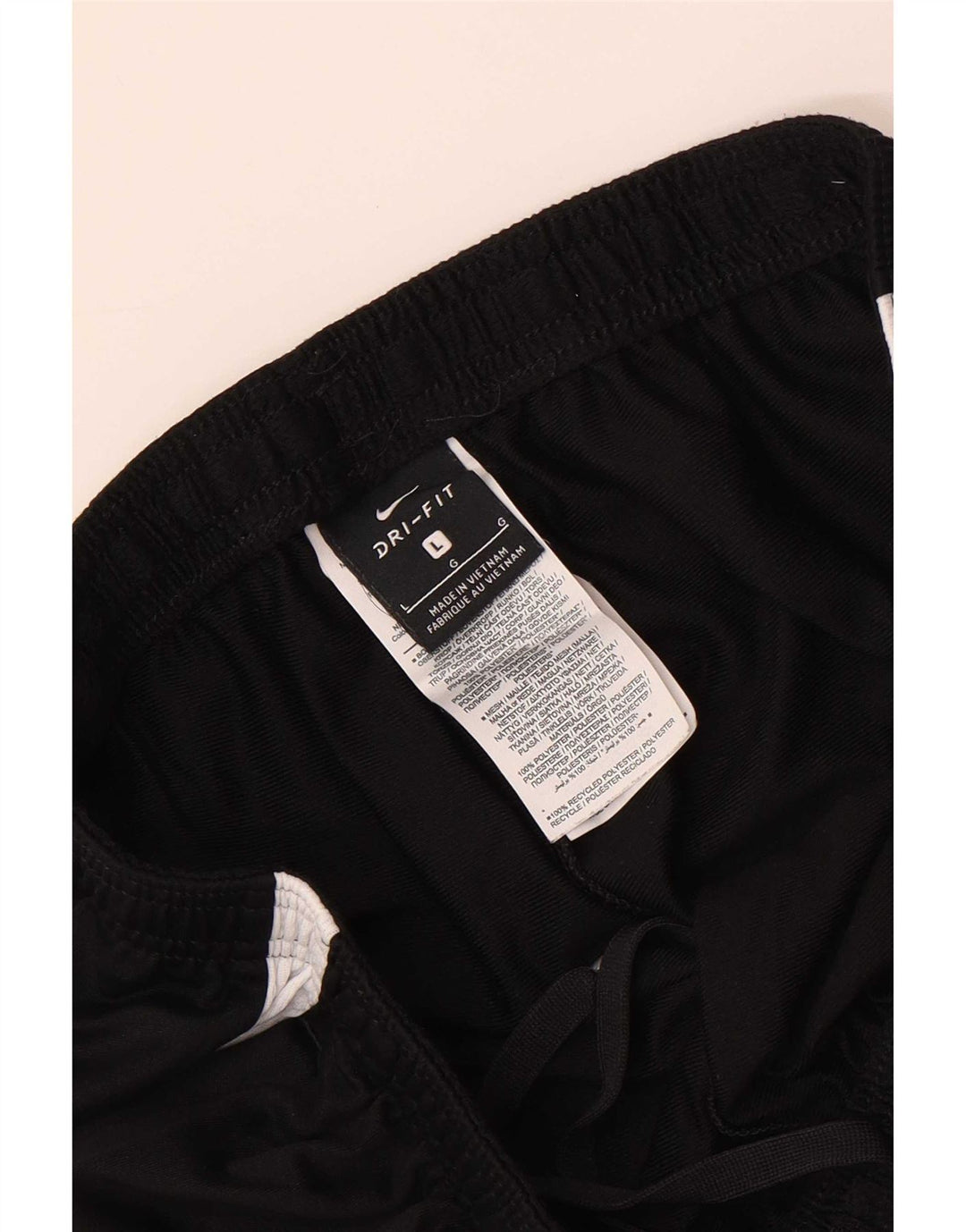 Мужские спортивные брюки Nike Dri Fit, большие черные полиэстер с цветными блоками