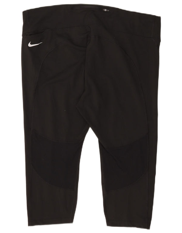 Женские леггинсы-капри Nike Dri Fit UK 22 3XL, черный полиэстер