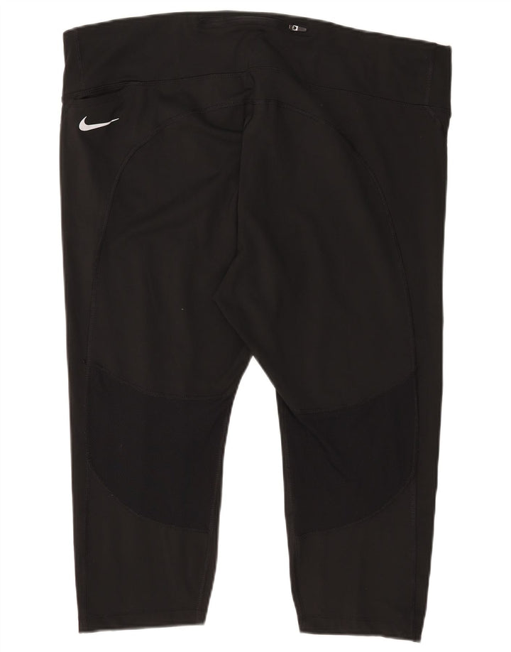 Женские леггинсы-капри Nike Dri Fit UK 22 3XL, черный полиэстер