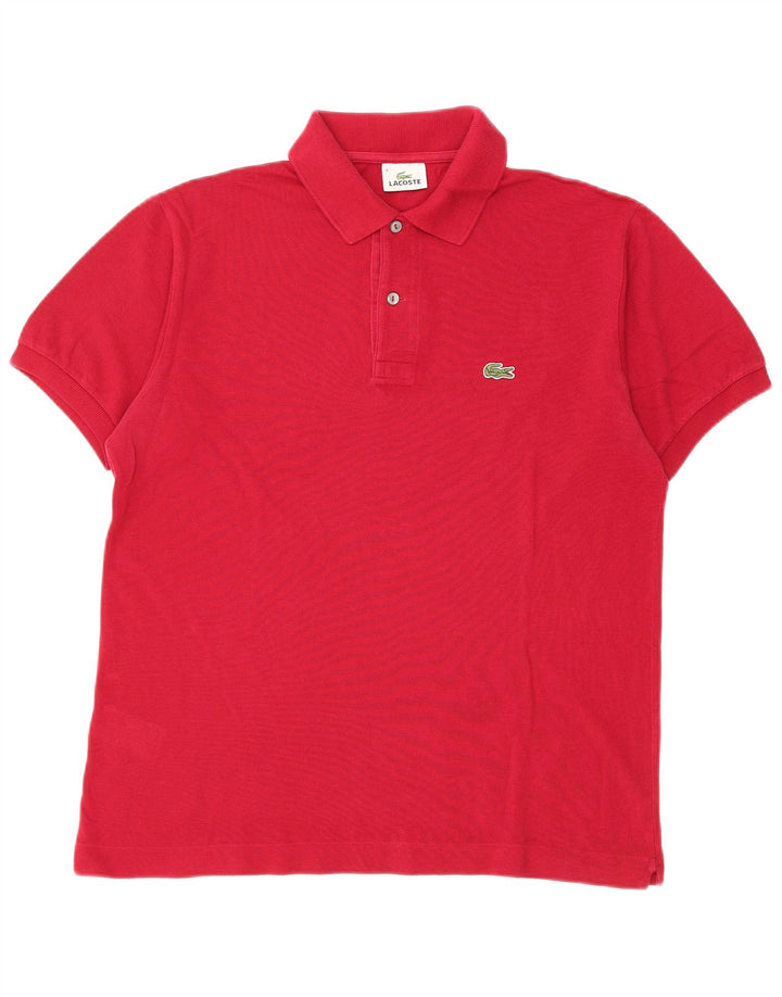 Мужская рубашка-поло Lacoste, размер 4, средний красный хлопок, размер 4