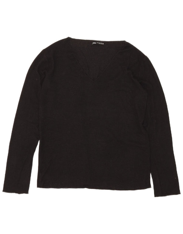 Женский топ Zara с длинным рукавом UK 18 XL, черный