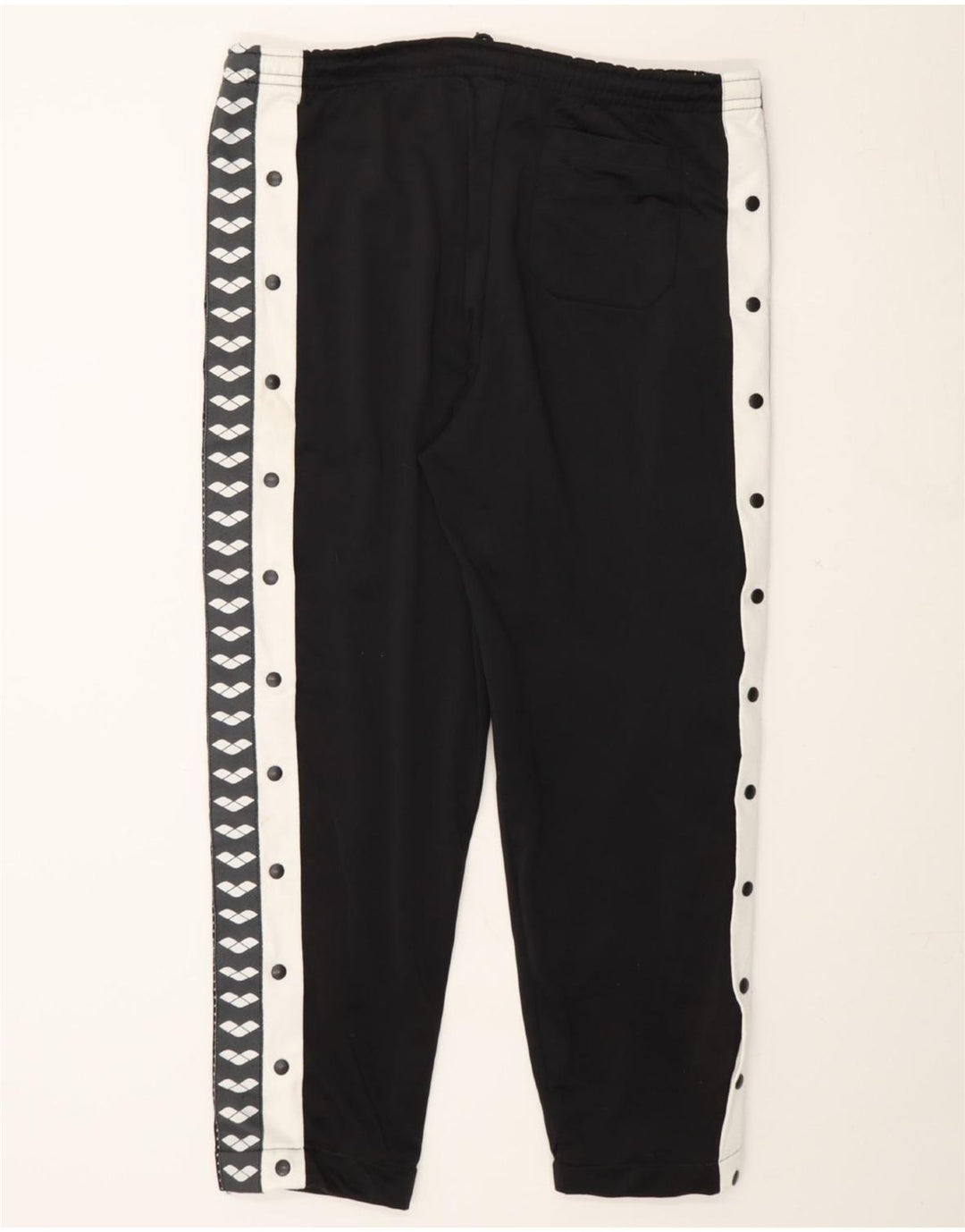 ARENA Mens Graphic Tracksuit Trousers Large Black Polyester Vintage Arena and Second-Hand Arena from Messina Hembry 