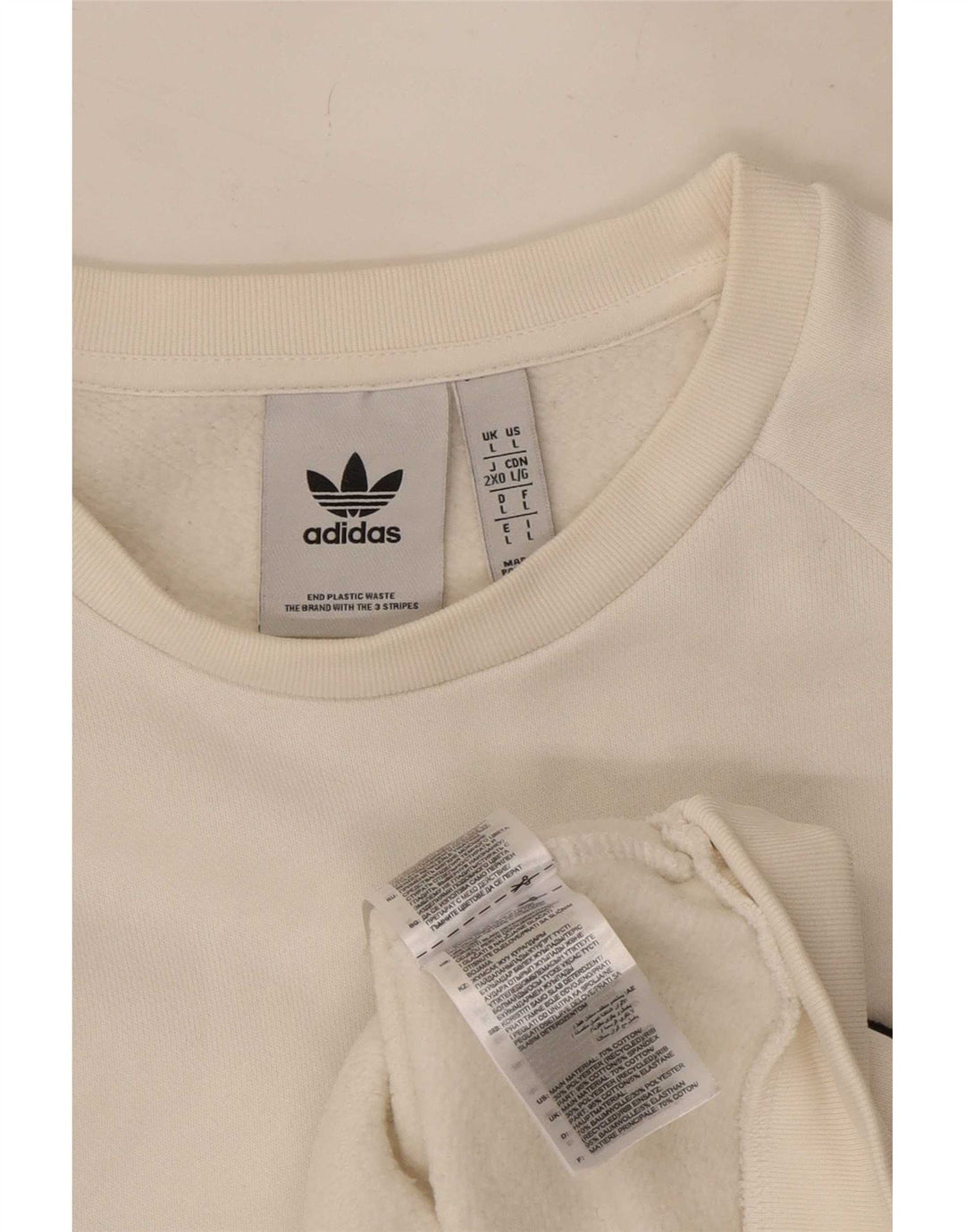 Мужской свитер Adidas, большой белый хлопковый джемпер