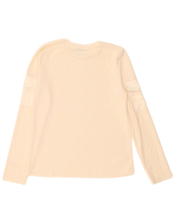 Женский топ Zara с длинным рукавом UK 14, большой, бежевый