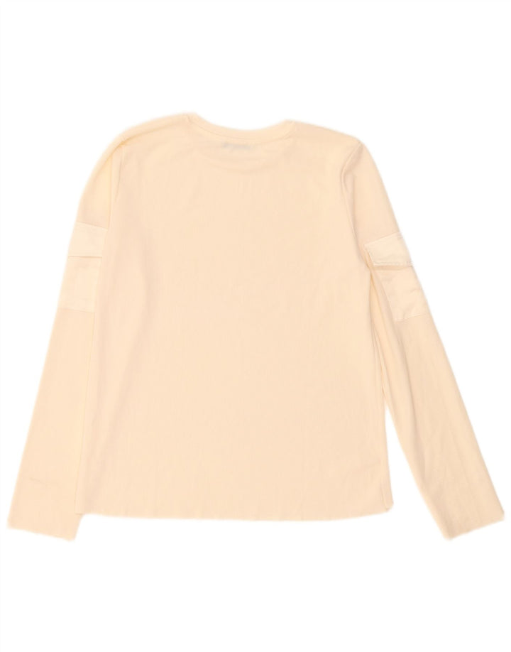 Женский топ Zara с длинным рукавом UK 14, большой, бежевый