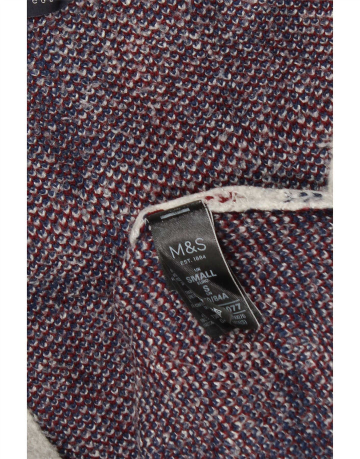 Женский удлиненный кардиган Marks & Spencer UK 10, маленький серый в клетку