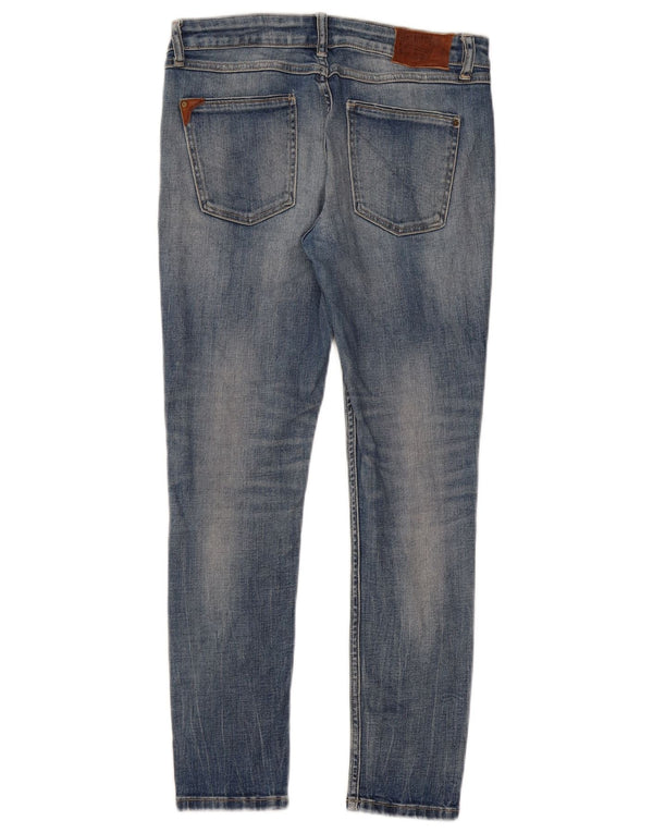 Женские потертые джинсы скинни Zara EU 38, маленькие W28 L28, синие