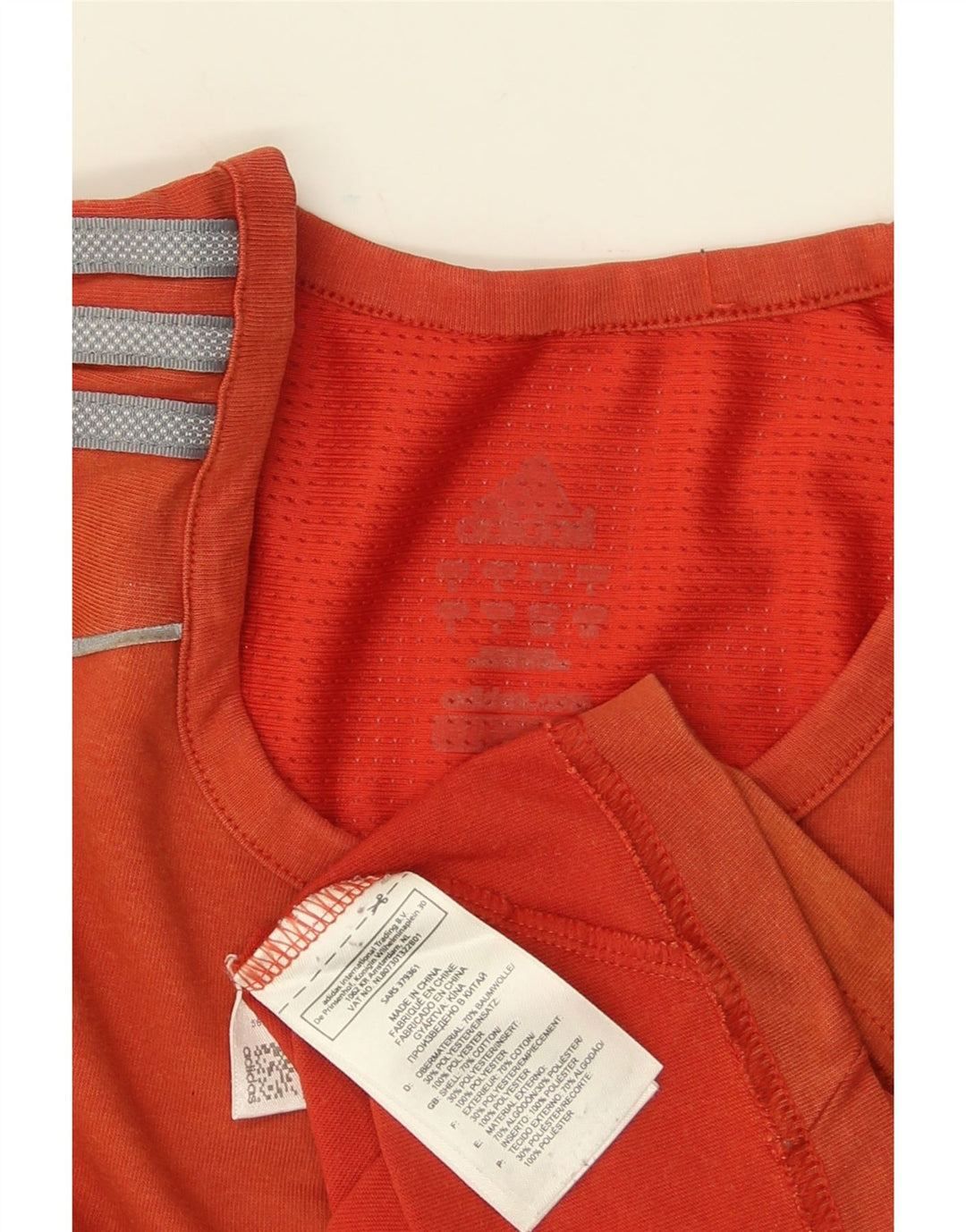 Мужская футболка ADIDAS, большая оранжевая хлопковая футболка с цветными блоками