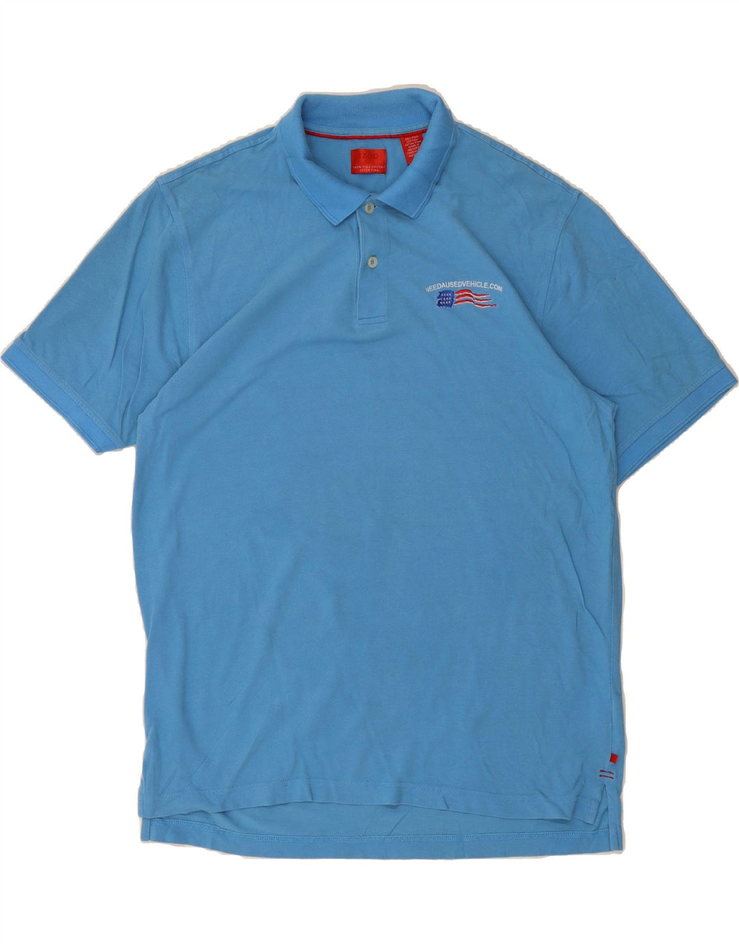 IZOD Mens Polo Shirt Large Blue Cotton Vintage Izod and Second-Hand Izod from Messina Hembry 