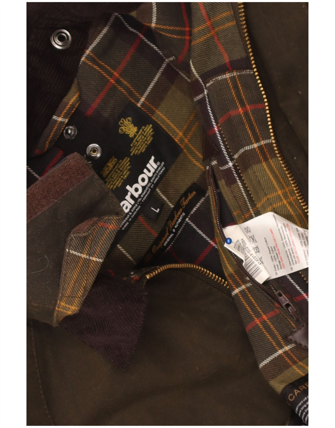 Куртка Barbour из вощеного хлопка с капюшоном для мальчиков 7-8 лет, цвет хаки, большой размер
