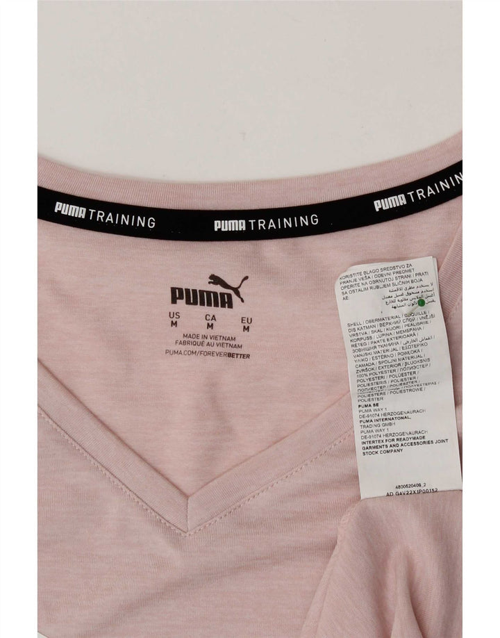 Женская футболка с рисунком Puma Top UK 14, средний розовый полиэстер