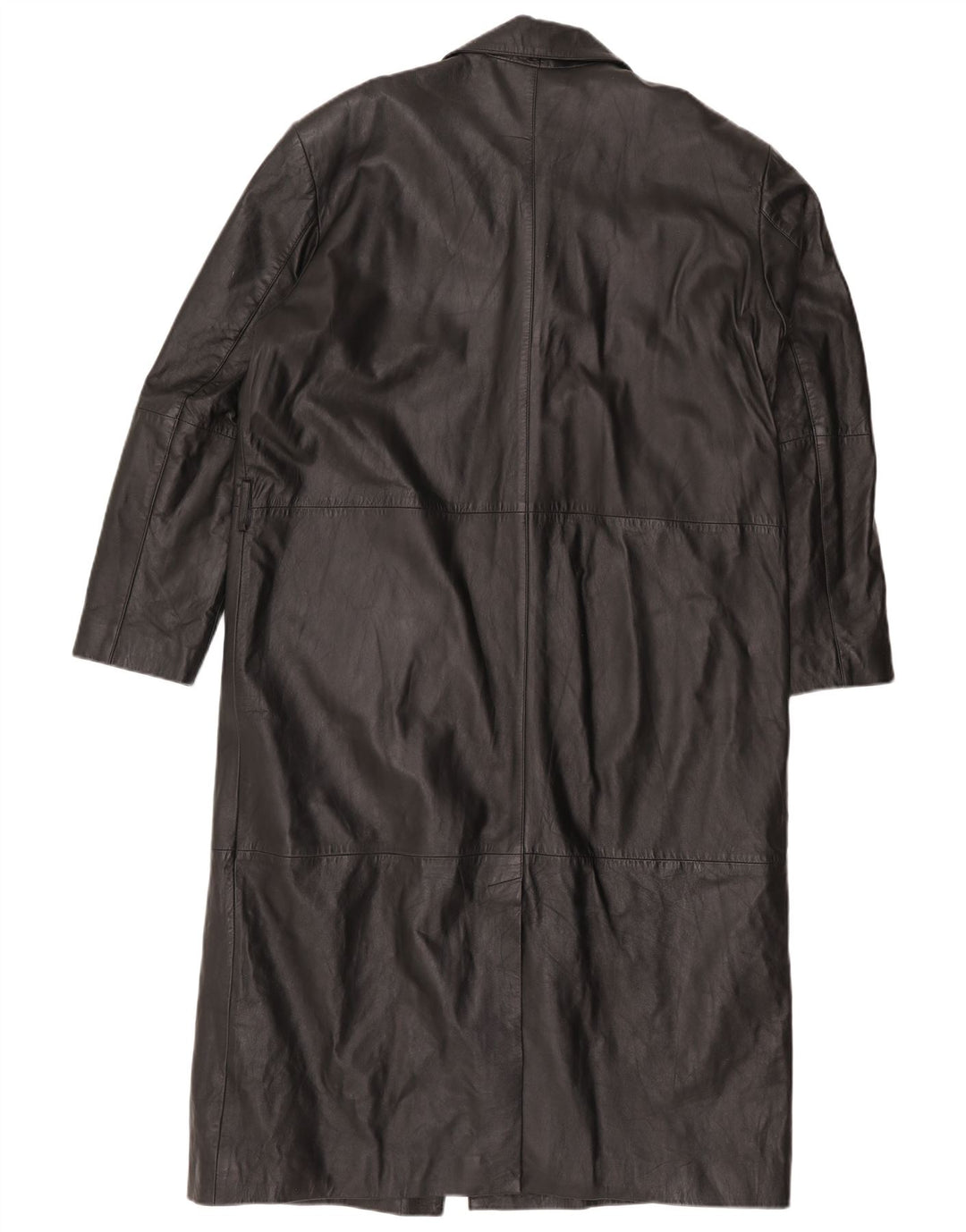 Мужское кожаное пальто EU 50, большое черное кожаное