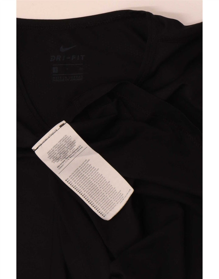Женская футболка Nike Dri Fit Top UK 10, маленькая, черная, полиэстер