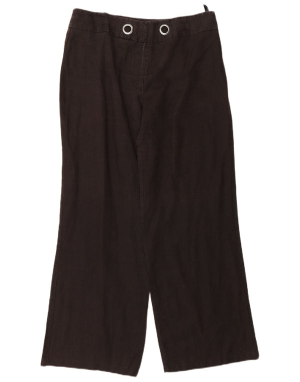 Женские широкие брюки чинос Marks & Spencer UK 12 Medium W30 L30 Темно-бордовые