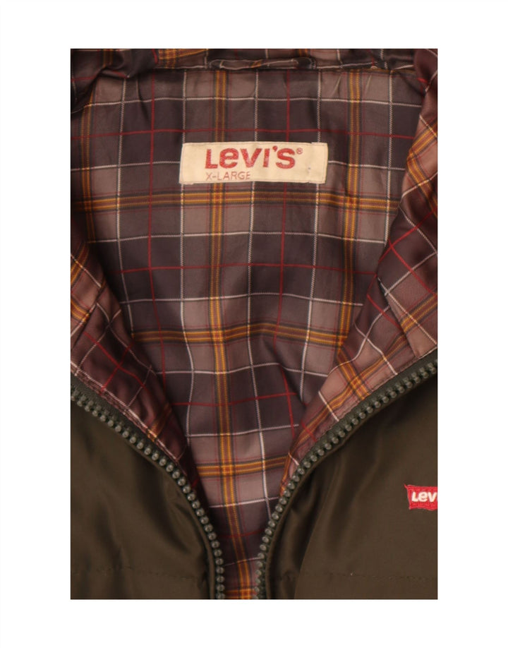 Мужская стеганая куртка с капюшоном Levi's UK 42 XL Хаки