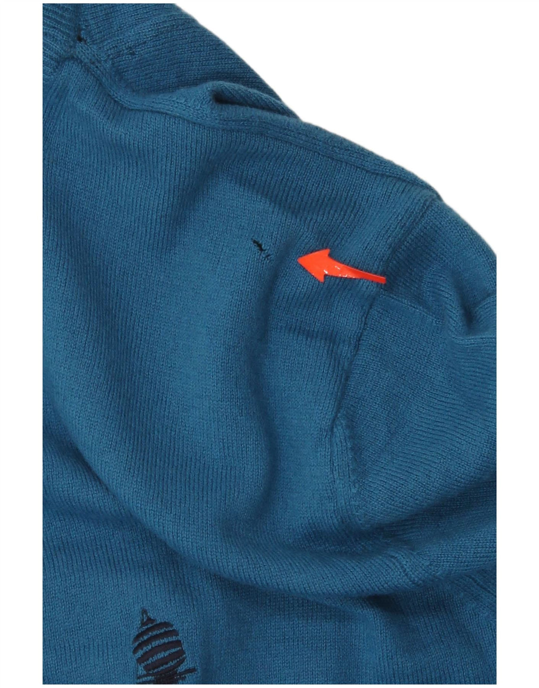 MARINA YACHTING Mens Cardigan Sweater 2XL Blue Wool