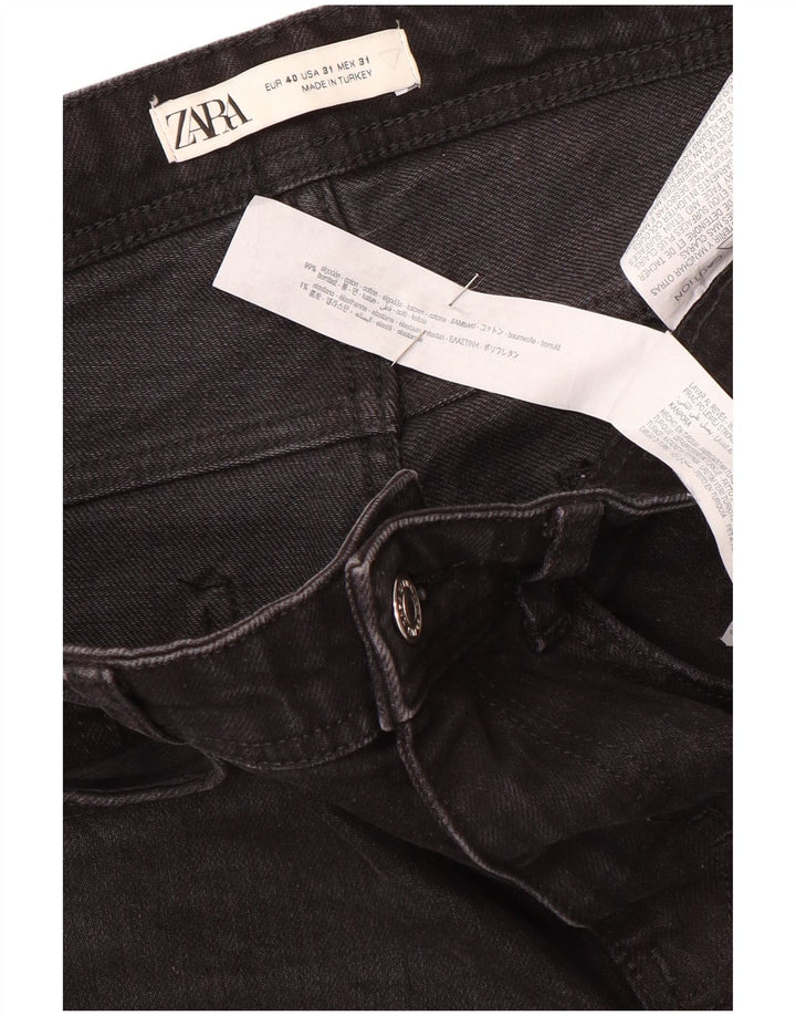 Женские узкие джинсы Zara EU 40 Medium W31 L29, черный хлопок