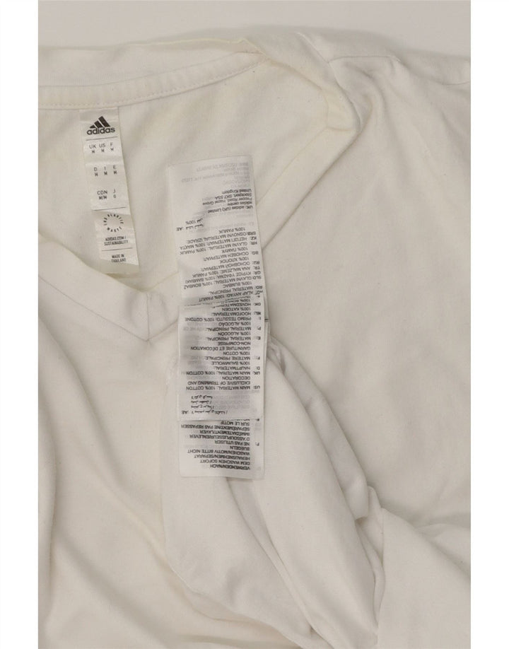 ADIDAS Мужская футболка из хлопка среднего размера белого цвета