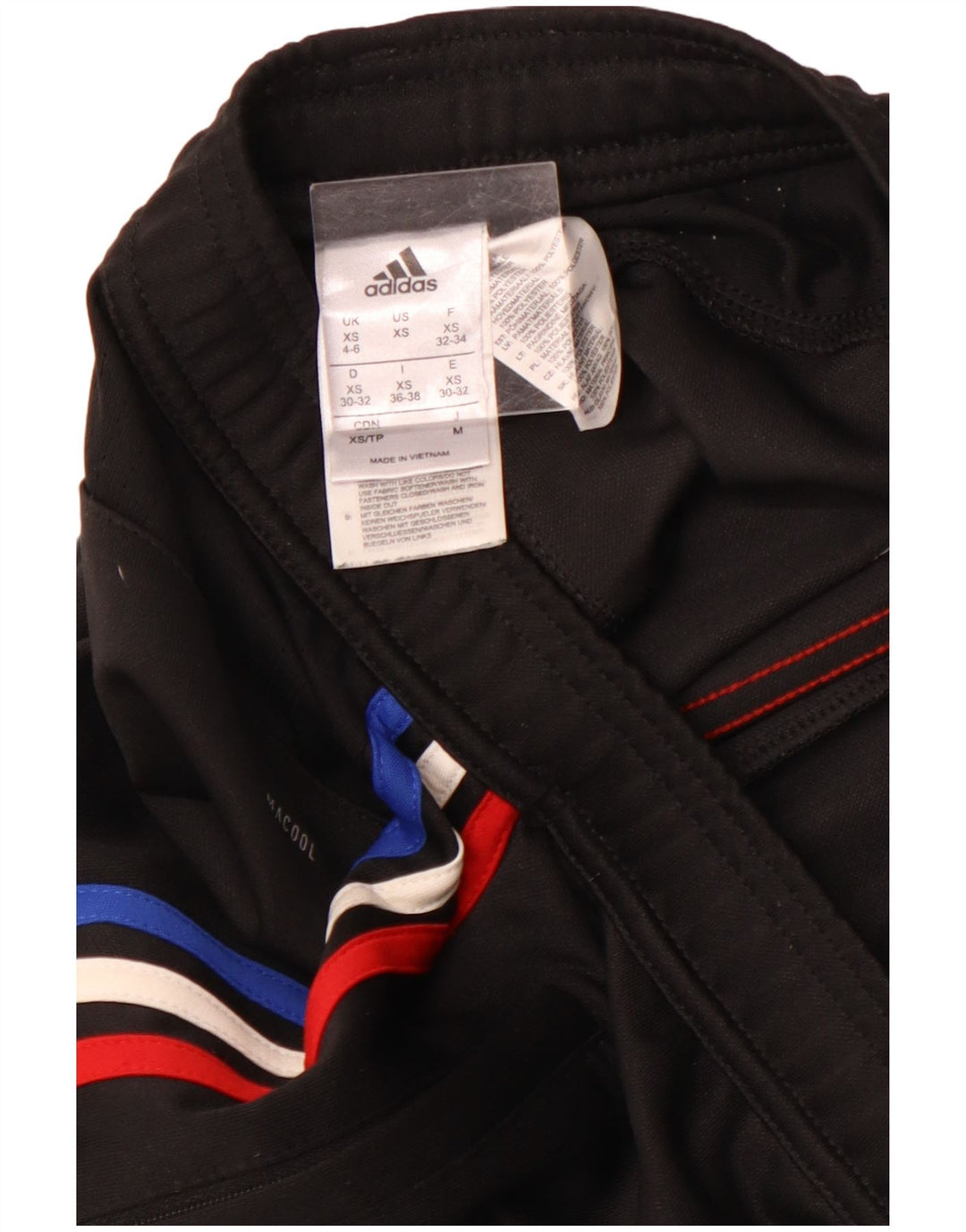 Женские спортивные брюки ADIDAS Climacool UK 4/6 XS, черные цветные блоки