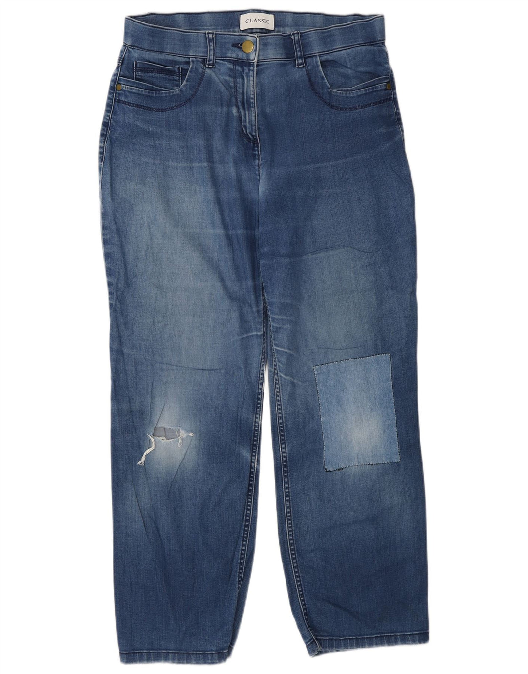 Женские прямые джинсы Marks & Spencer UK 12 Medium W28 L27 Синие
