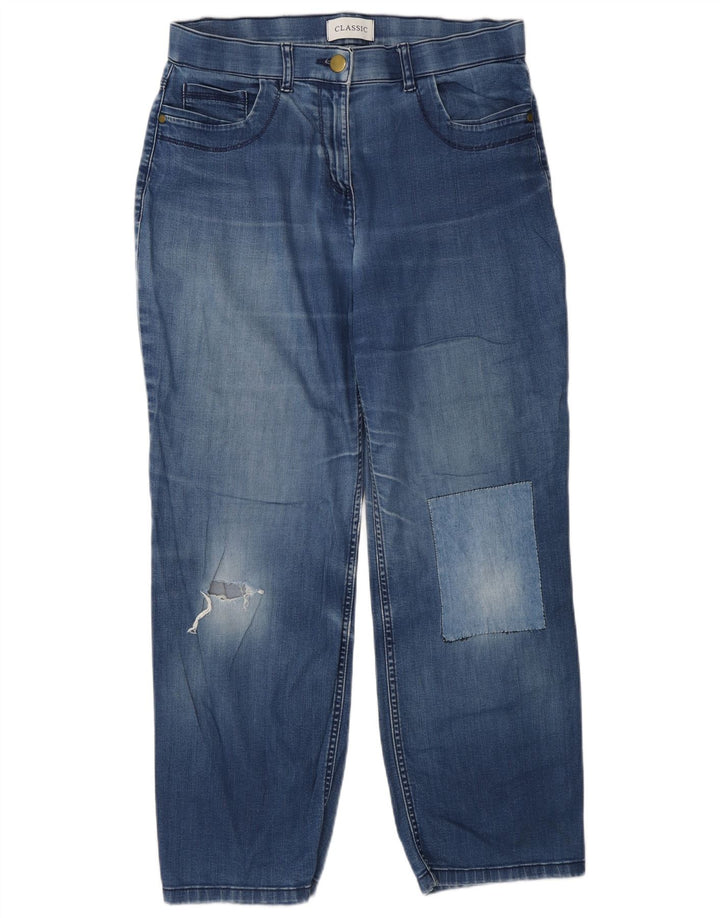 Женские прямые джинсы Marks & Spencer UK 12 Medium W28 L27 Синие