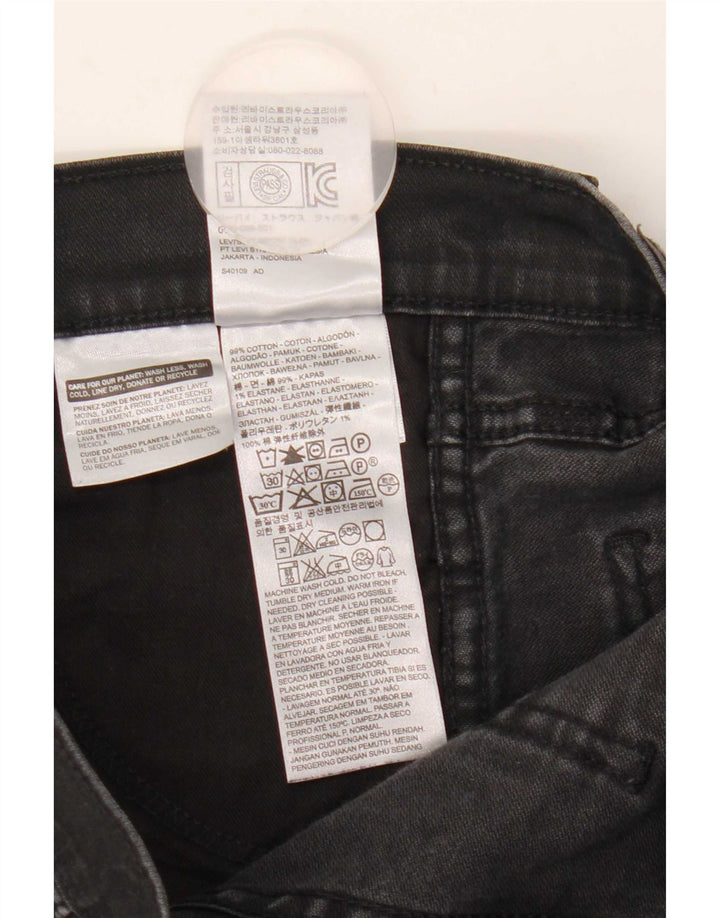 Женские узкие джинсы Levi's W30 L29, черный хлопок