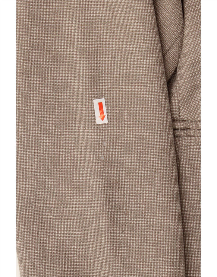 HOBBS Womens 1 Button Blazer Jacket UK 16 Large  Beige Wool