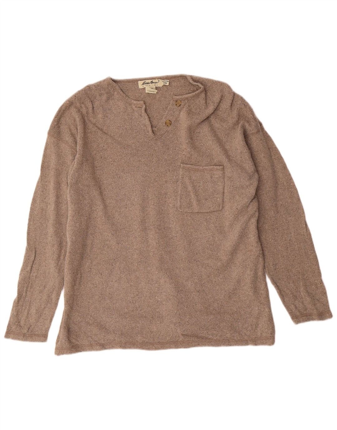 Женский свободный джемпер с вырезом «лодочка» EDDIE BAUER UK 14, средний коричневый цвет