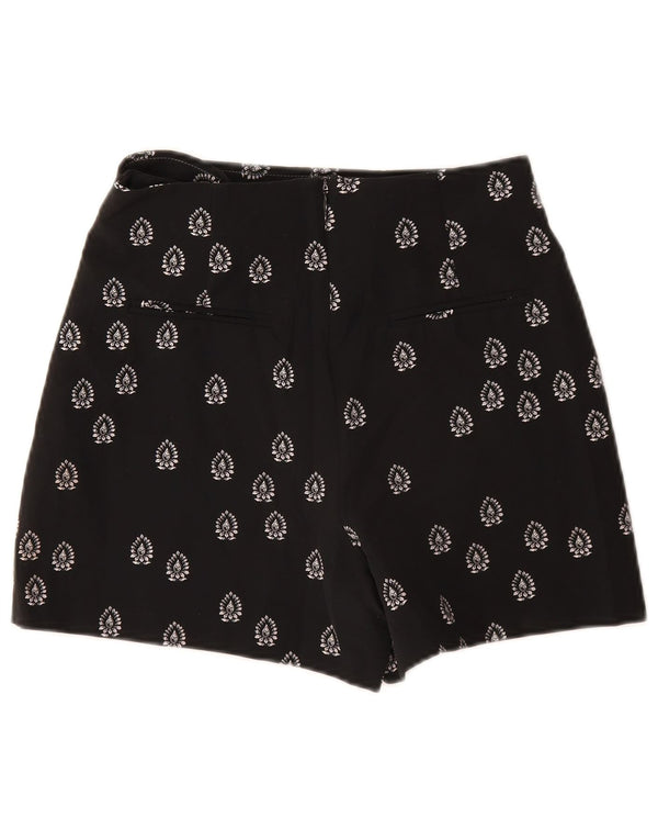 Женские повседневные шорты с высокой талией ZARA XS W24, черный полиэстер с узором пейсли