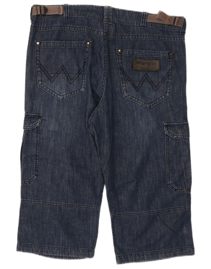 Мужские джинсовые шорты карго Wrangler W36, большие синие, хлопок