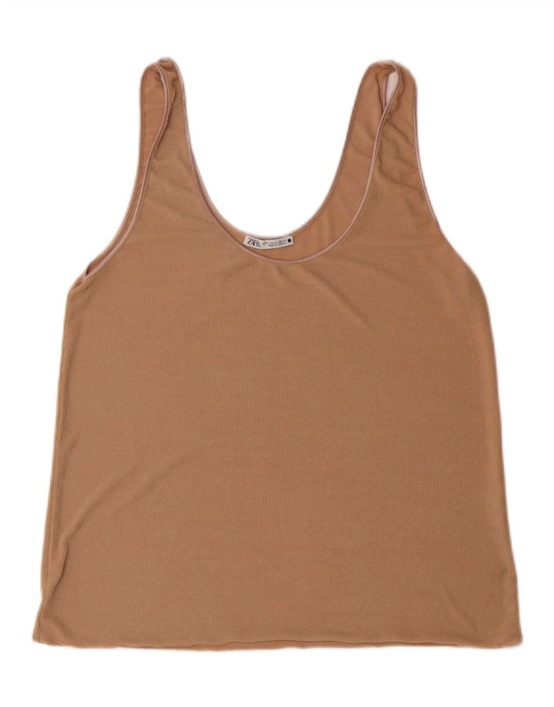 ZARA Womens Vest Top UK 18 XL Beige Vintage Zara and Second-Hand Zara from Messina Hembry 