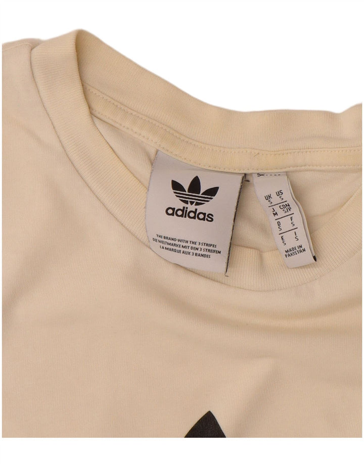 Мужская футболка с рисунком ADIDAS, маленький белый хлопковый топ
