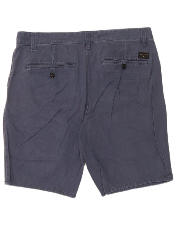 Quiksilver Mens Chino Shorts W34 Large Blue Cotton