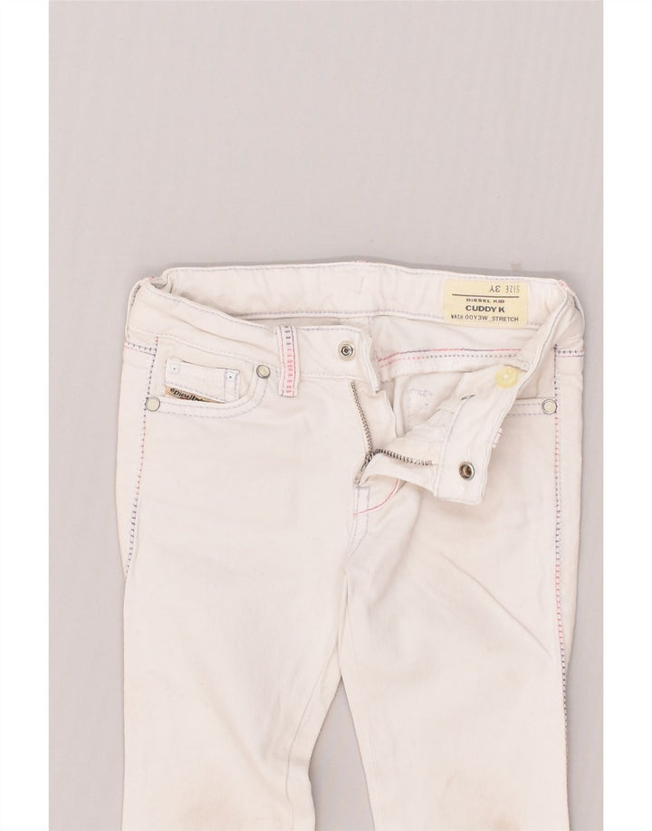 DIESEL Girls Cuddy Slim Jeans 2-3 Years W20 L15  Off White Cotton | Vintage Diesel | Thrift | Second-Hand Diesel | Used Clothing | Messina Hembry 