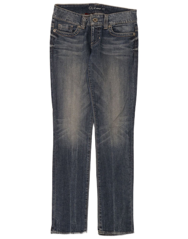Женские узкие джинсы Guess с низкой талией W30 L34, синие, хлопок