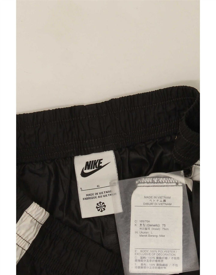 Женские спортивные шорты с графическим рисунком Nike UK 16, большие черные полиэстер с цветными блоками