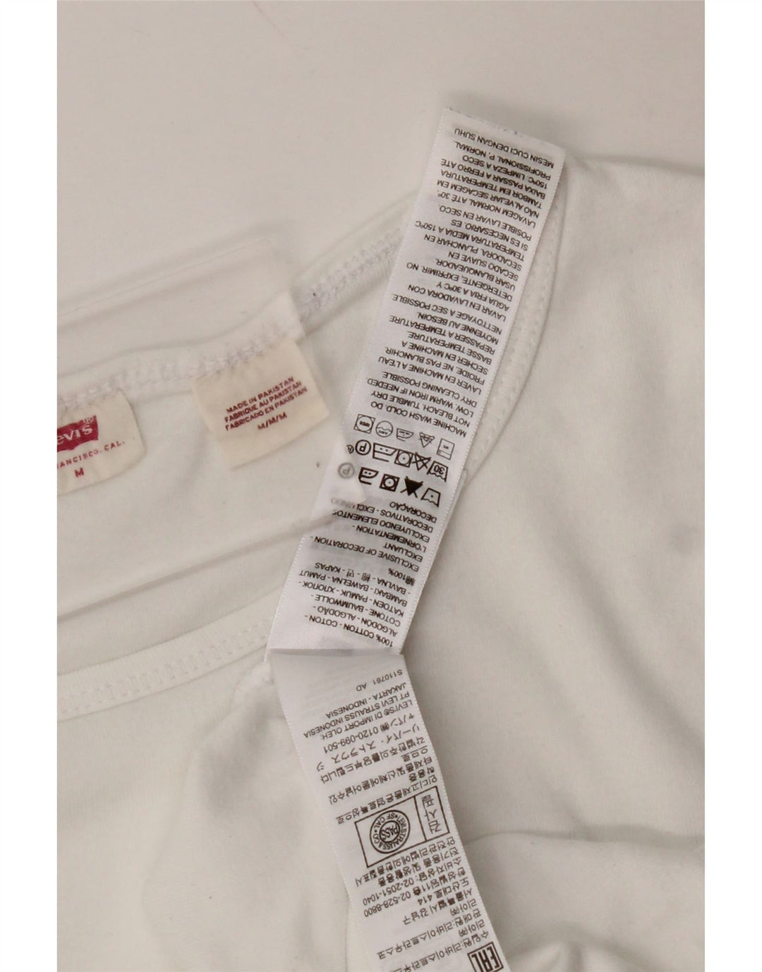 Женская футболка LEVI'S Top UK 12 Medium White Cotton