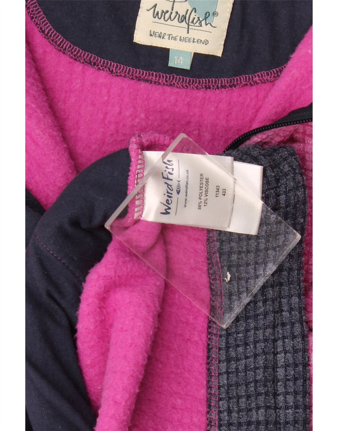 Женская флисовая куртка Weird Fish UK 14, большой фиолетовый полиэстер