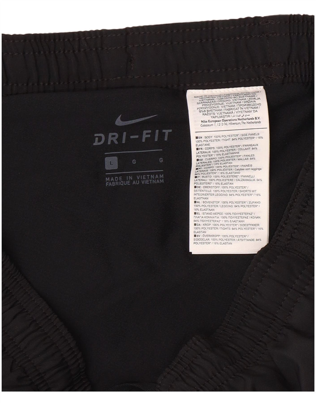 Женские спортивные шорты NIKE Dri Fit UK 16, большие черные, полиэстер