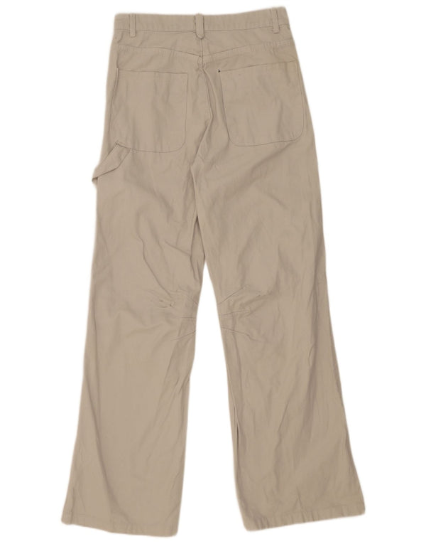 Женские повседневные широкие брюки Zara EU 36 XS W26 L32, бежевый хлопок
