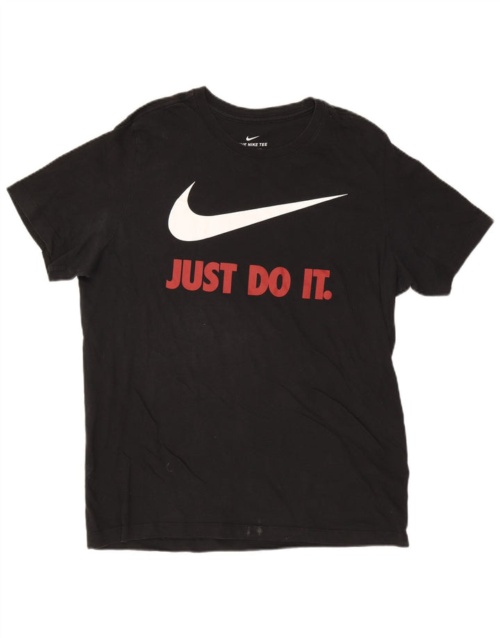 Мужская футболка с рисунком Nike, большая черная