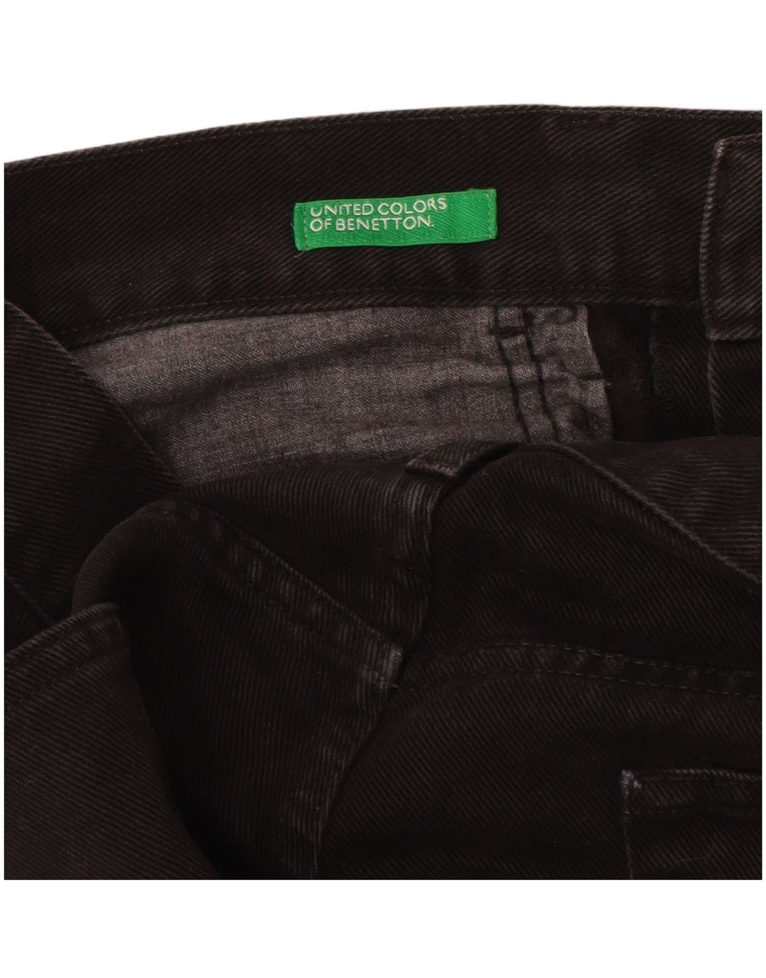 Мужские прямые джинсы BENETTON W34 L29, черный хлопок