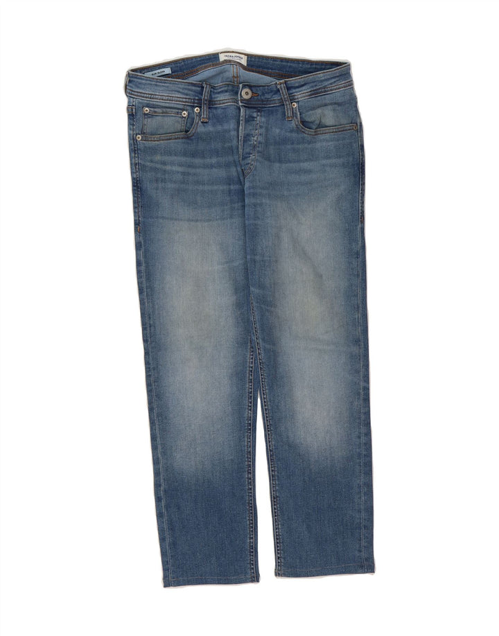 JACK & JONES Mens GLENN Slim Jeans W32 L25 Blue Cotton Vintage Jack & Jones and Second-Hand Jack & Jones from Messina Hembry 