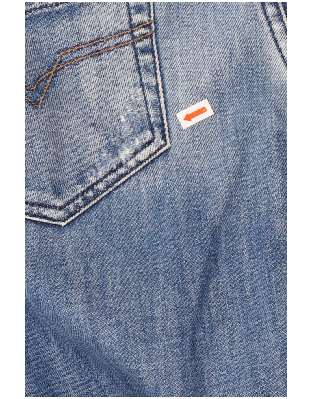 DIESEL Mens Distressed Straight Jeans W30 L34 Blue Cotton